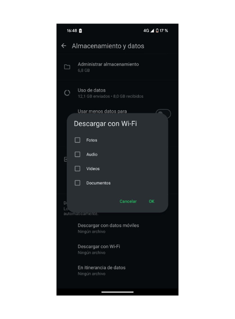 Comment vider la corbeille de WhatsApp pour améliorer le fonctionnement du mobile 7 Désactiver le téléchargement automatique des fichiers dans WhatsApp