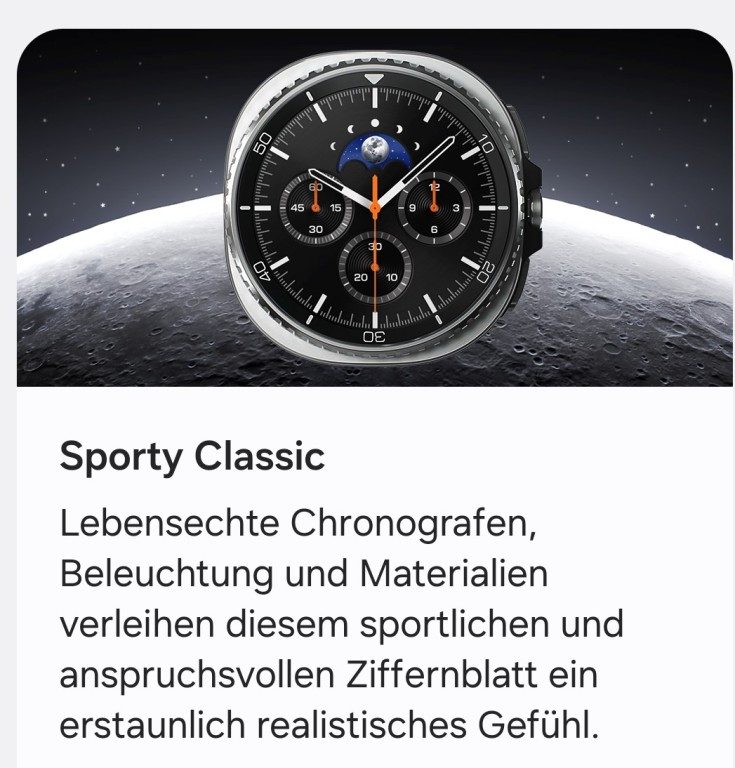 Samsung Galaxy Watch (Classic, Ultra) : Utilisez le Mode Nuit comme un Pro ! 3 Seuls des cadrans spécifiques sont compatibles avec le mode nuit. (Capture d'écran)