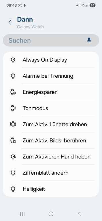 Samsung Galaxy Watch (Classic, Ultra) : Utilisez le Mode Nuit comme un Pro ! 7 Une routine permet de modifier divers aspects, y compris le changement de cadran. (Capture d'écran)