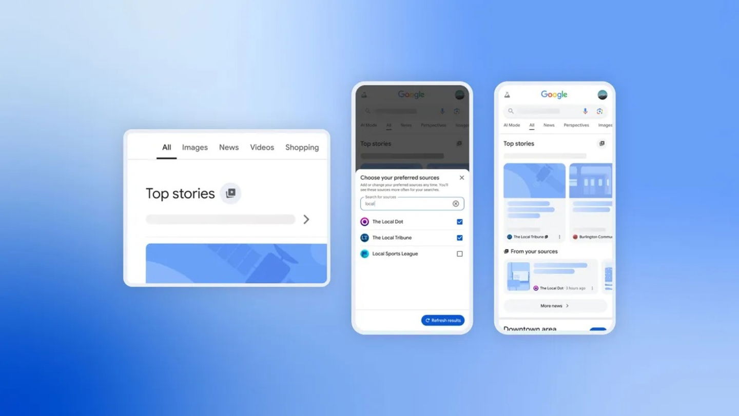 Google te donnera la possibilité de choisir tes sources préférées dans les résultats de recherche 3 Google te permettra de choisir tes sources préférées dans les résultats de recherche