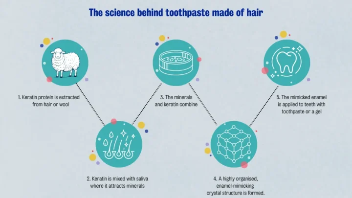La pâte protectrice pour les dents est fabriquée à partir de cheveux. Oui, des cheveux ! 3 1755381384 355 La pate protectrice pour les dents est fabriquee a partir.webp