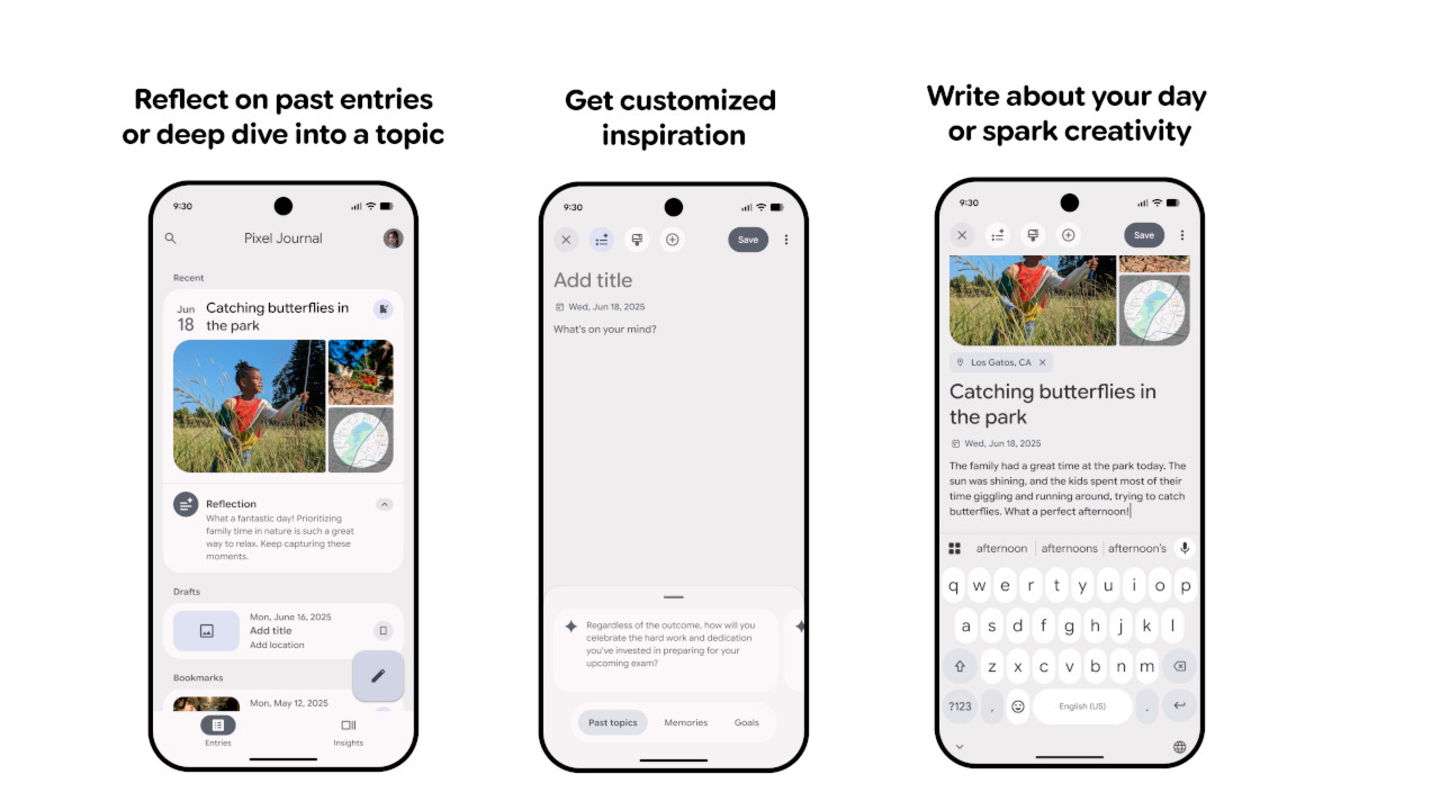 Google propose une application pour écrire votre journal et le Pixel 10 sera le premier à l’avoir