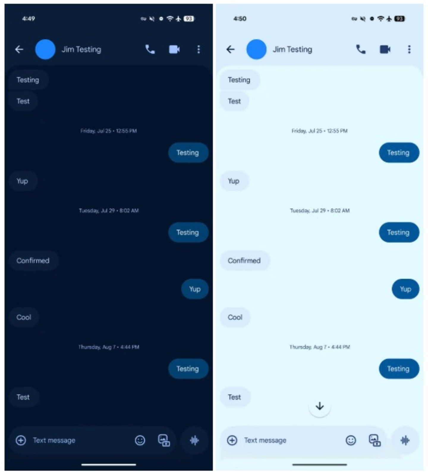 Material 3 Expressive fait son entrée dans l’application Messages de Google ! 3 Design de Messages de Google