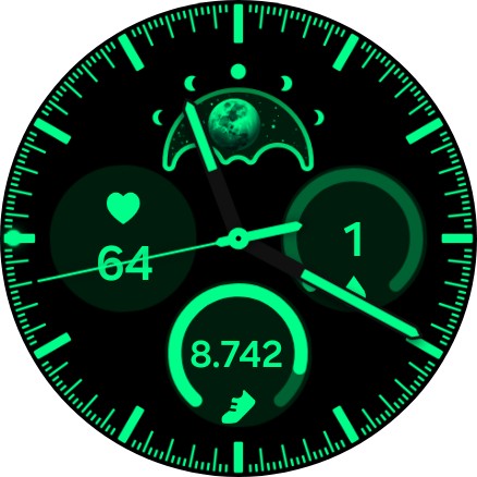 Samsung Galaxy Watch (Classic, Ultra) : Utilisez le Mode Nuit comme un Pro ! 2 En mode nuit, le cadran de la montre est adapté à l'obscurité. (Capture d'écran)