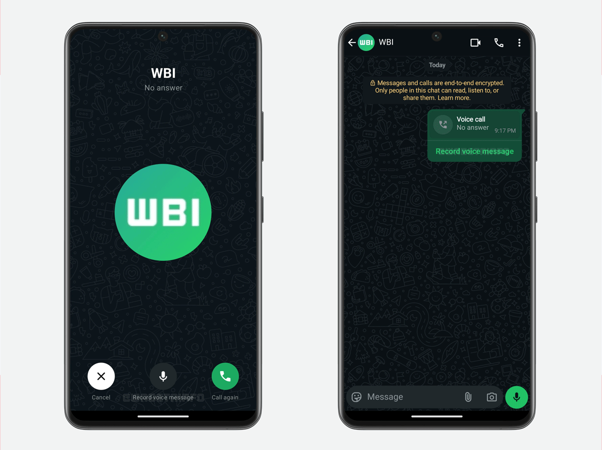 WhatsApp transforme les appels manqués : tu détesteras encore plus les messages vocaux 2 interface messagerie vocale WhatsApp