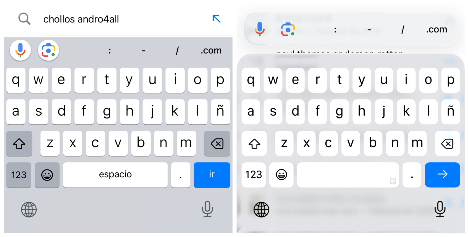 La première application Google qui adopte le design Liquid Glass d'iOS 26 4 Google Chrome avant et après le redesign