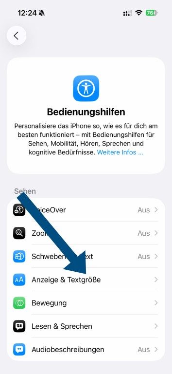 iOS 26 : Comment désactiver le Liquid Glass facilement 3 Affichage et taille du texte