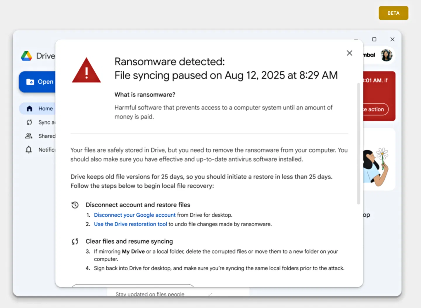 Fini le stress : Google Drive utilise l'IA pour retrouver vos fichiers perdus en un clic 3 Ransomware Google Drive
