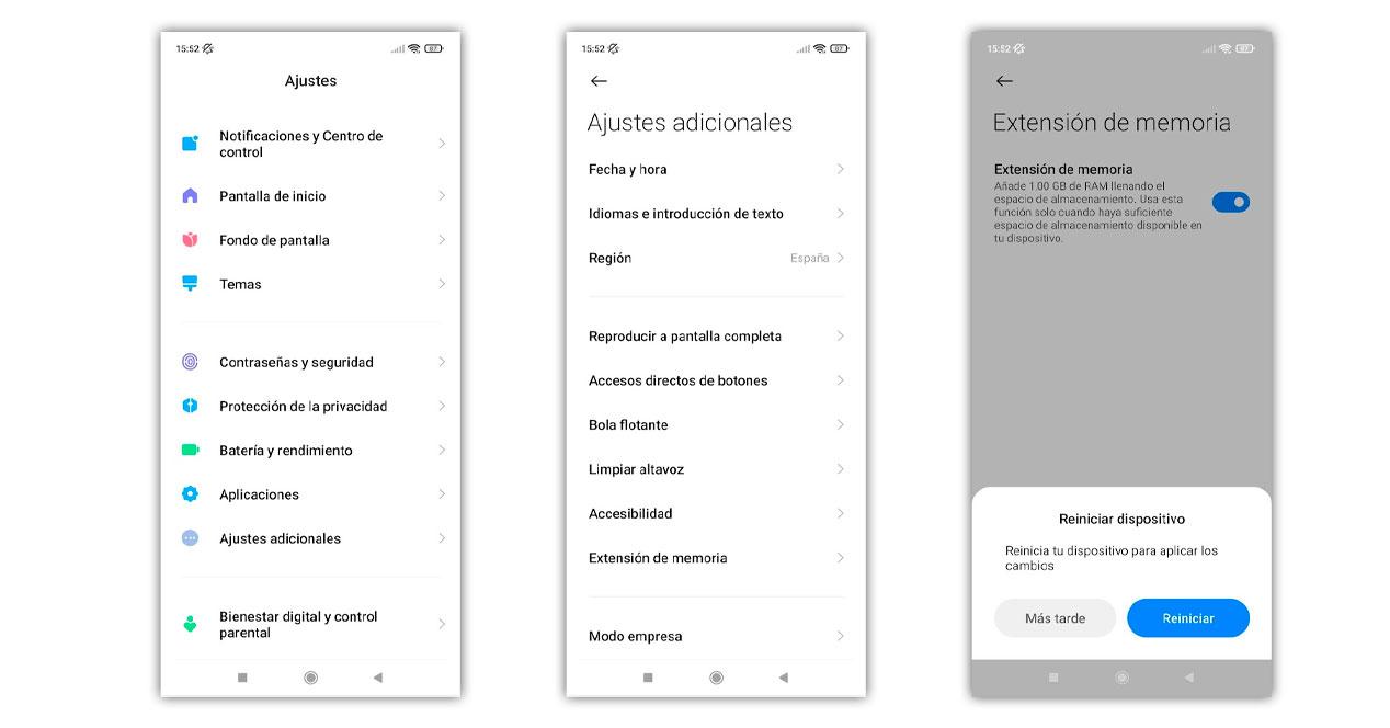 5 fonctionnalités très utiles que vous ne saviez pas que votre Redmi Note 14 pouvait faire 2 Extension de mémoire Xiaomi