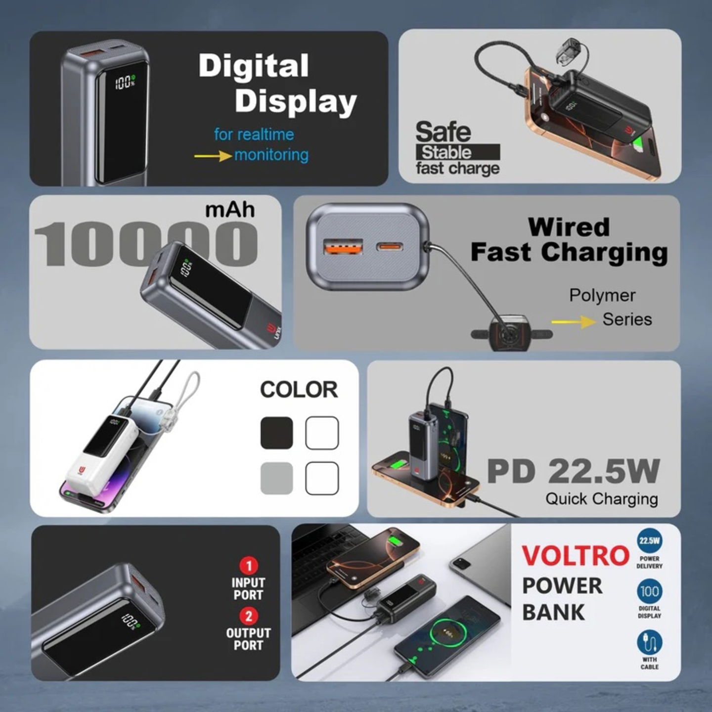 Cette batterie externe lancée en Inde est compacte et assure une charge rapide de 22,5 W 3 Voltro batterie externe