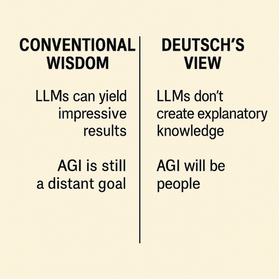 A grid explaining the difference in theories