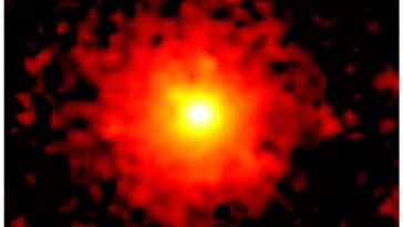 La chevelure de la comète interstellaire. Crédit : NASA/JPL–Caltech