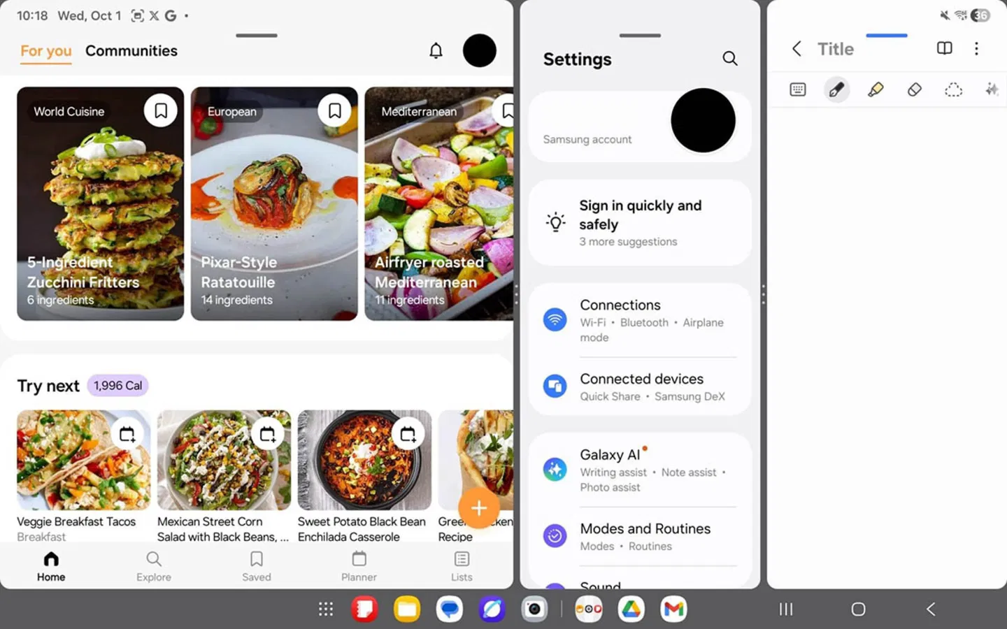 Samsung améliore la gestion des tâches sur ses tablettes avec One UI 8 : utilisez trois applis simultanément 3 Maintenant les tablettes Samsung avec One UI 8 permettent d'ouvrir jusqu'à 3 applications à la fois