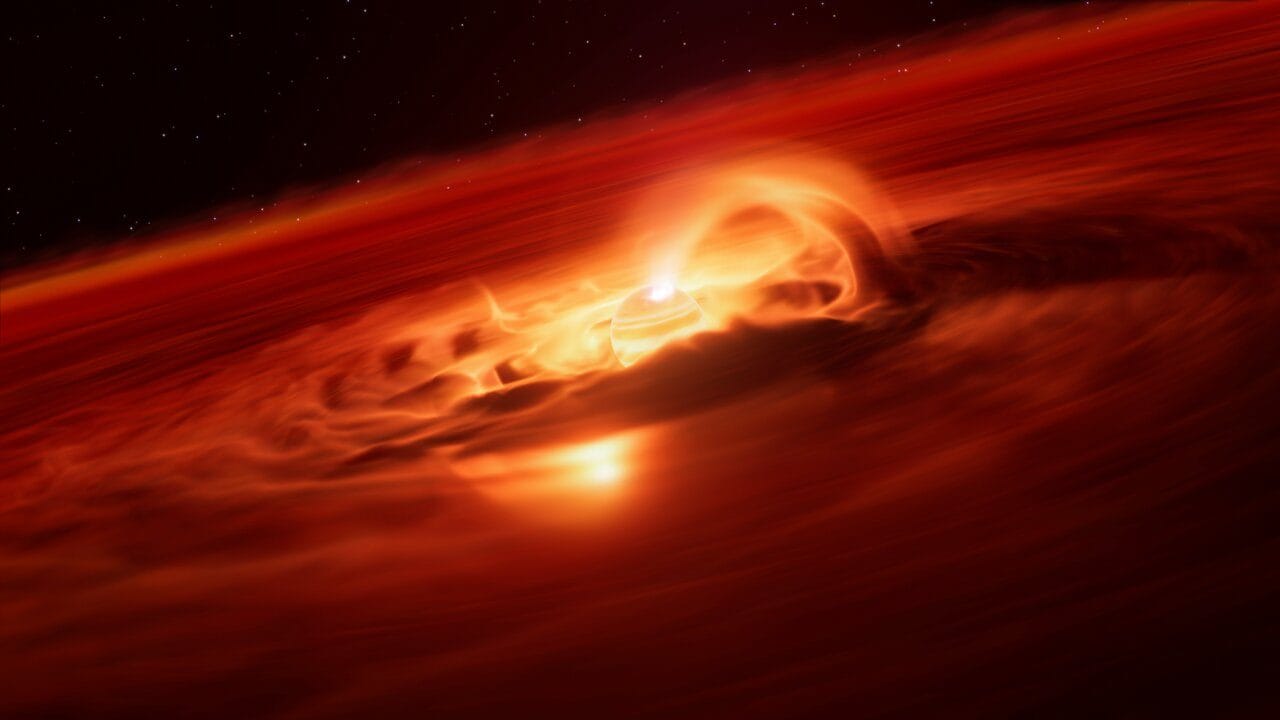Un monde affamé comme une étoile errante dans l'espace : « Accumule 6 milliards de tonnes par seconde » 3 L’exoplanète en formation Cha 1107–7626, vorace comme une étoile. Crédit : ESO/L. Calçada/M. Kornmesser