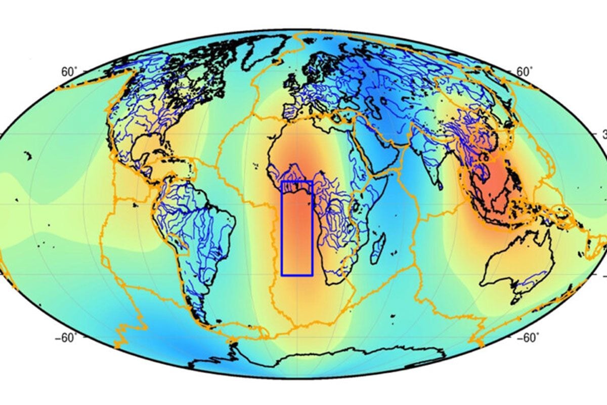 Un étrange signal gravitationnel émerge au large de l'Afrique : est-il issu des profondeurs de la Terre ? 3 Le signal gravitationnel anormal détecté entre 2006 et 2008 au large des côtes africaines / Crédit : Geophysical Research Letters 2025