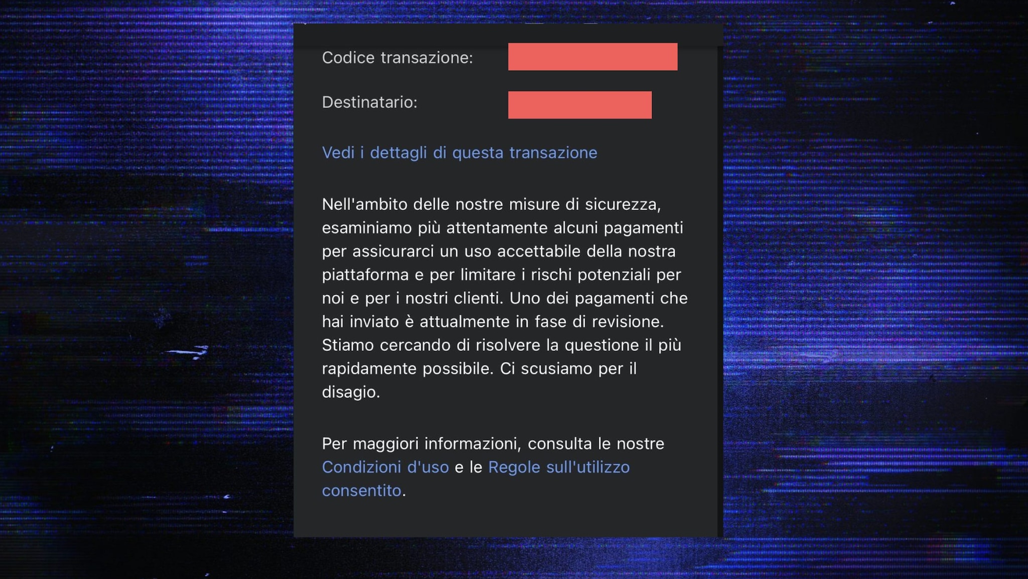 Que se passe-t-il si tu écris "Francesca Albanese" en utilisant PayPal ? 3 FANPAGE.IT | La réponse de PayPal après le paiement avec la mention Francesca Albanese