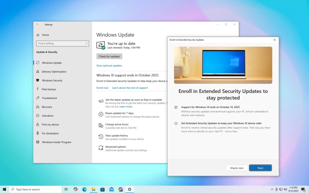 Windows 10 : Microsoft lance enfin son programme d'extensions de mises à jour 3 Windows 10 Microsoft ESU programme