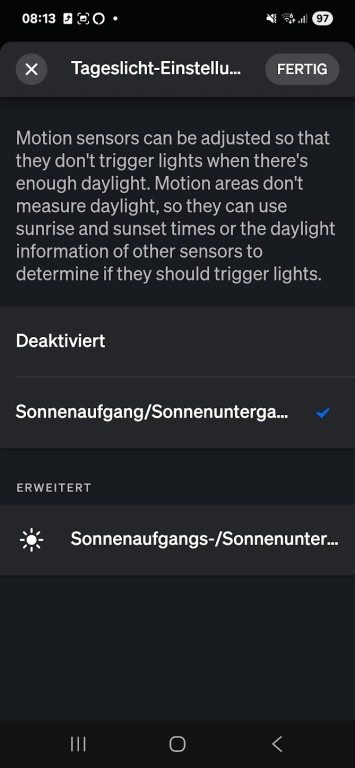 Hue MotionAware : Des lampes intelligentes qui détectent vos mouvements – découvrez leur fonctionnement 14 Certaines modifications concernant la luminosité et l'obscurité sont possibles. (Capture d'écran)