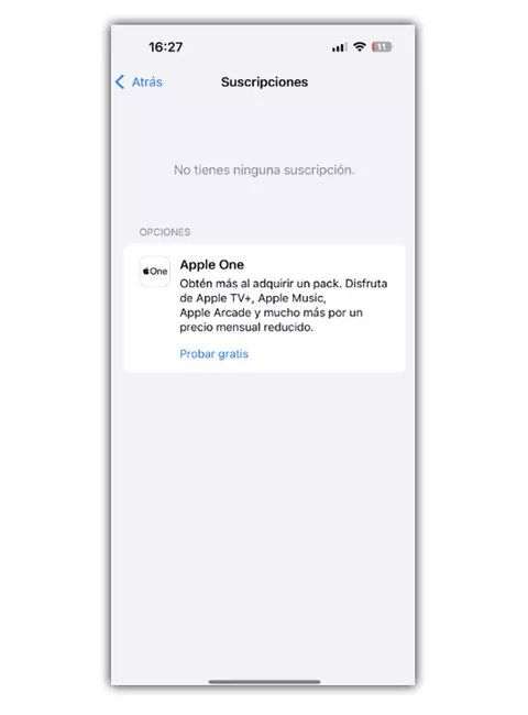 Abonnements Apple sur l'iPhone.