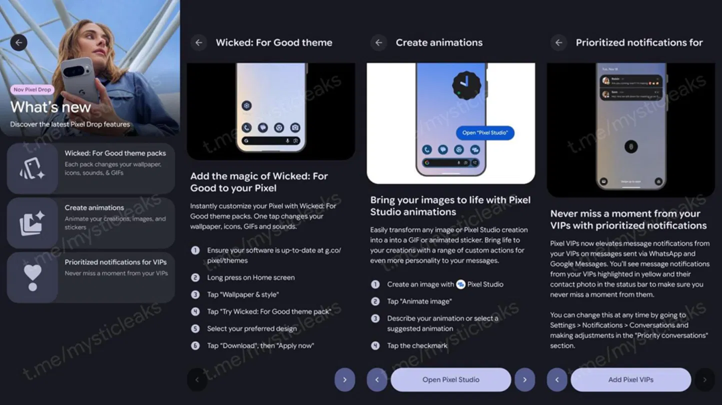 Nouveaux thèmes, possibilité de créer des animations et section spéciale pour contacts VIPS