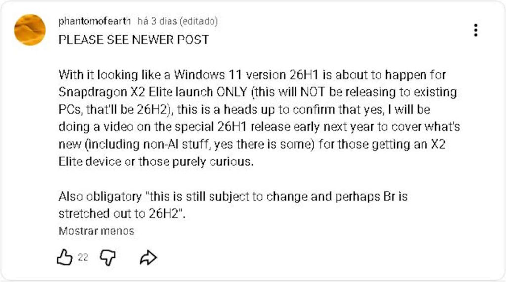 Microsoft prépare la prochaine mise à jour de Windows 11, mais elle ne sera pas pour tout le monde 3 1761762512 322 Microsoft prepare la prochaine mise a jour de Windows 11