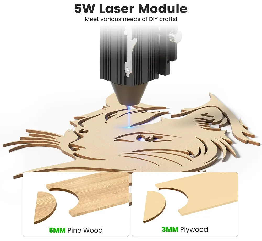 Mecpow M1 : La gravure laser accessible à tous, sur plus de 300 matériaux 3 Mecpow M1 Laser Engraver 5w Eu 530064 3. P1