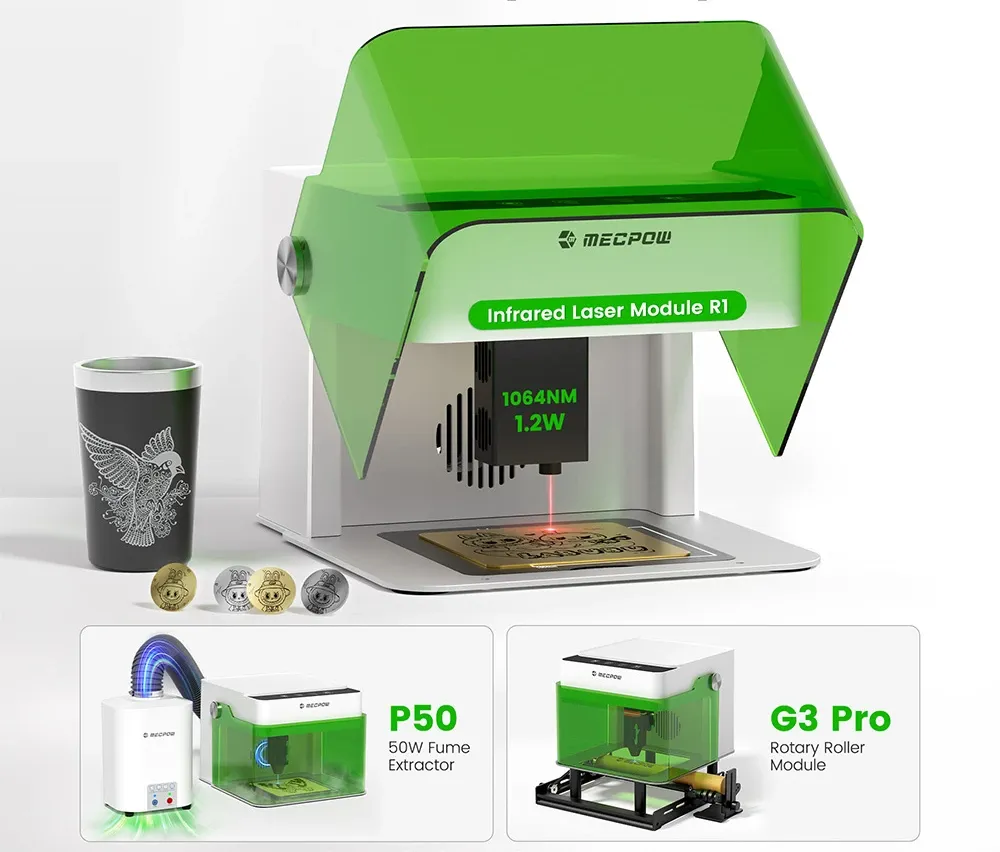 Mecpow M1 : La gravure laser accessible à tous, sur plus de 300 matériaux 9 Mecpow M1 Laser Engraver 5w Eu 530064 9. P1