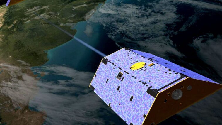 Un étrange signal gravitationnel émerge au large de l'Afrique : est-il issu des profondeurs de la Terre ? 1 Illustration des satellites Grace, actifs entre 2002 et 2017 / Crédit : NASA/JPL)
