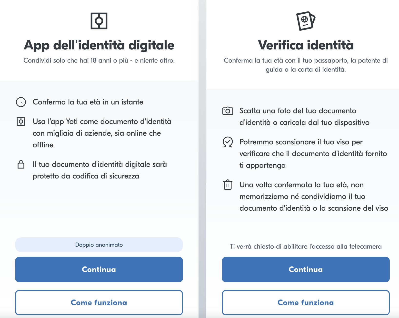 Aujourd'hui débute la vérification d'âge pour les sites pornographiques, mais seuls trois ont véritablement évolué : découvrez lesquels et comment ça fonctionne 4 YOTI | Écran de confirmation d'âge
