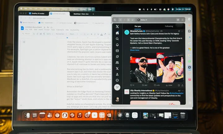 J'ai ajouté une barre latérale sur mon Mac pour un travail concentré, et ça a également comblé un énorme manque dans Safari 6 - Utilisation de X dans le panneau SideTab.