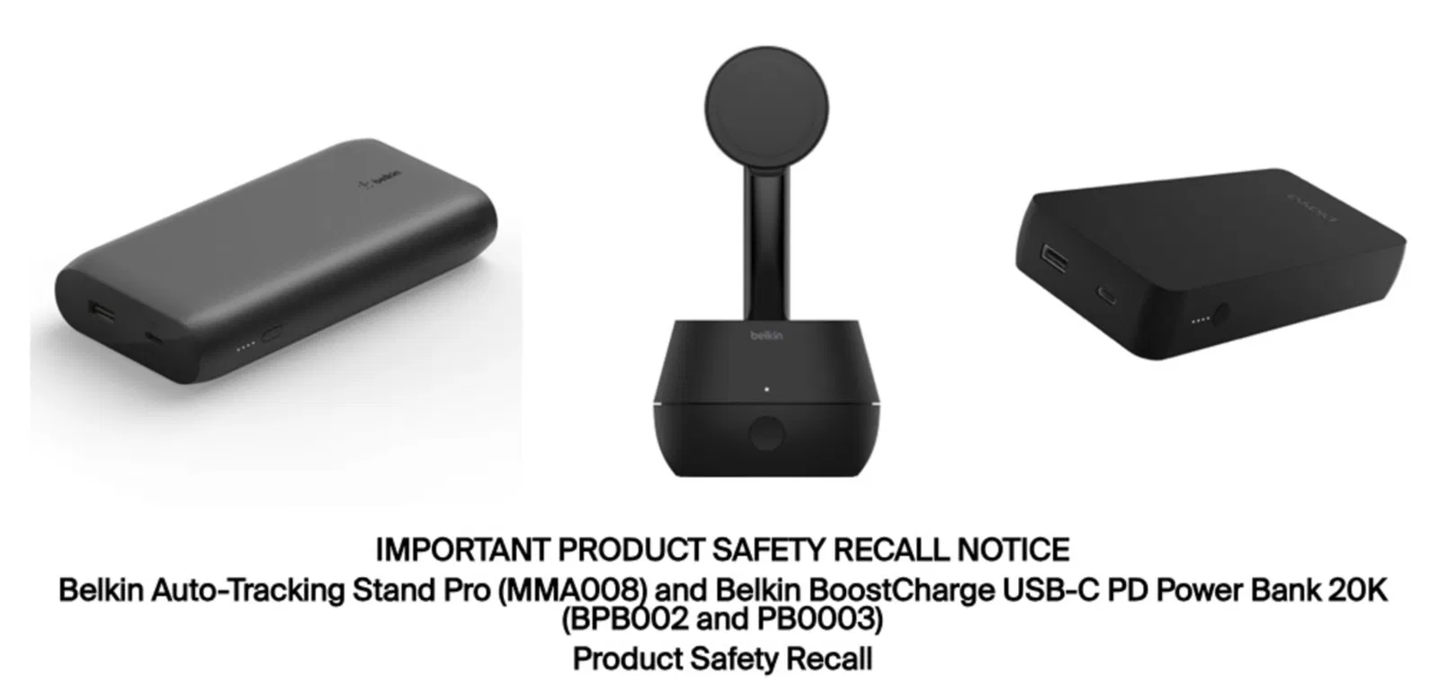 Produits Belkin retirés