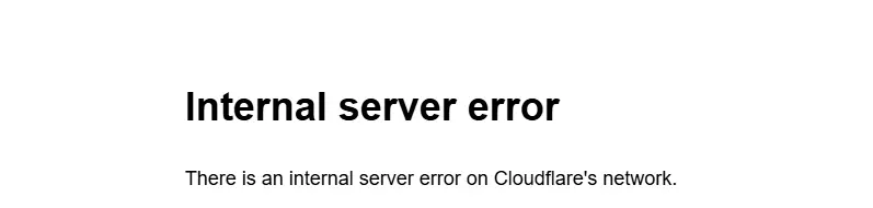 Message d'erreur de Cloudflare.