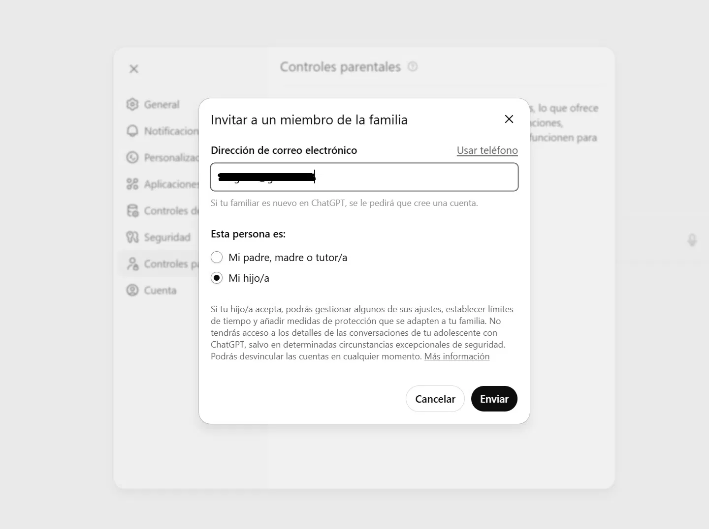 Contrôle parental sur ChatGPT : guide pratique pour protéger vos enfants étape par étape 5 Contrôle parental sur ChatGPT : comment le configurer étape par étape et protéger vos enfants