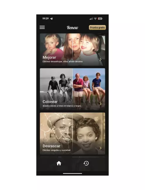 Renew, application pour coloriser des photos en noir et blanc