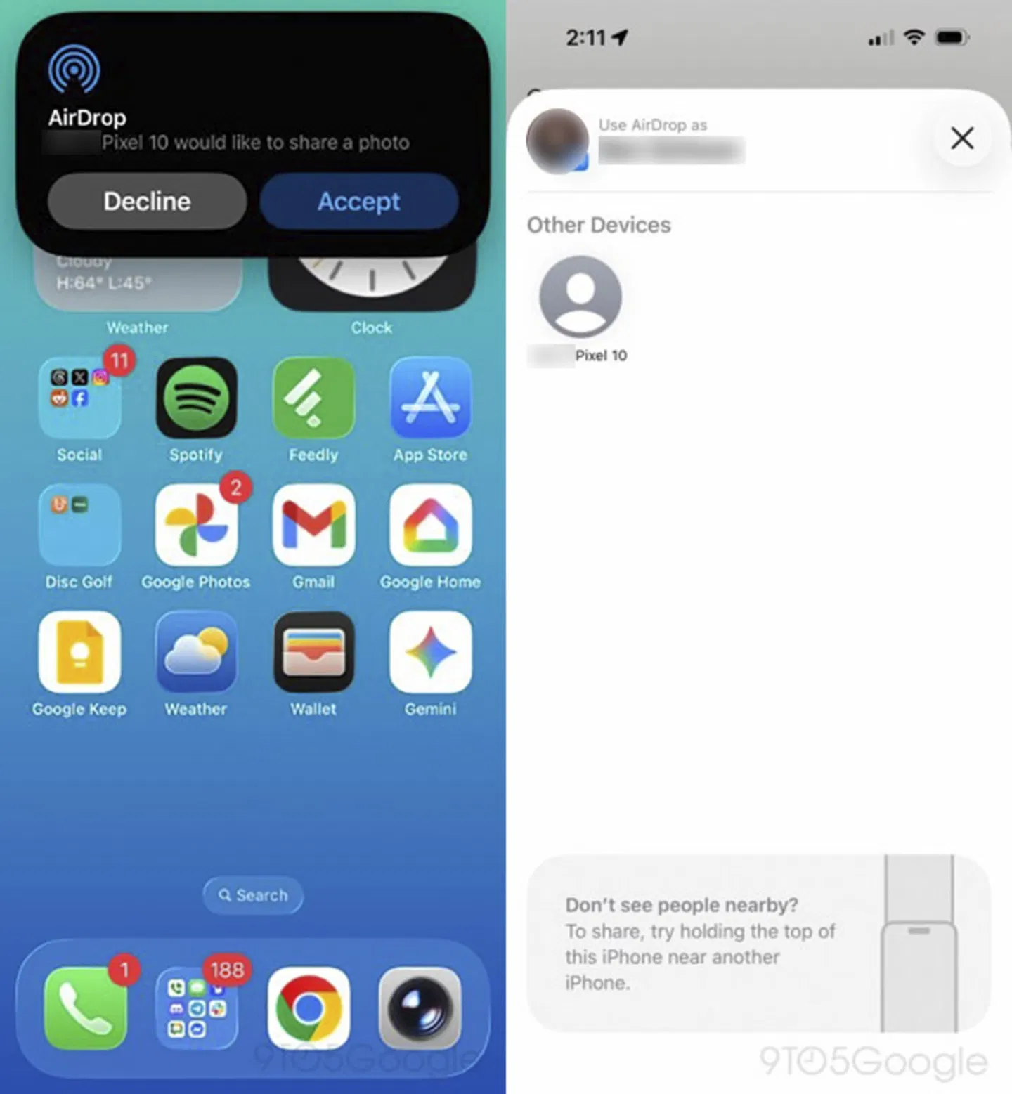 Comment envoyer des fichiers depuis votre Pixel vers un iPhone ou un iPad