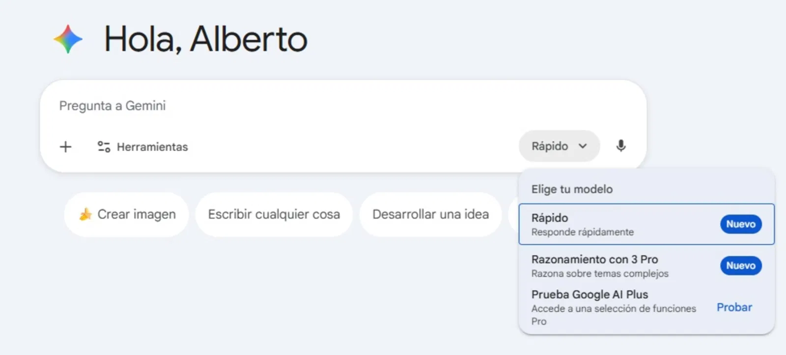 9 astuces essentielles de Google Gemini pour simplifier votre quotidien 4 Fenêtre de Gemini où l'on peut choisir le modèle d'IA avec lequel l'outil répondra