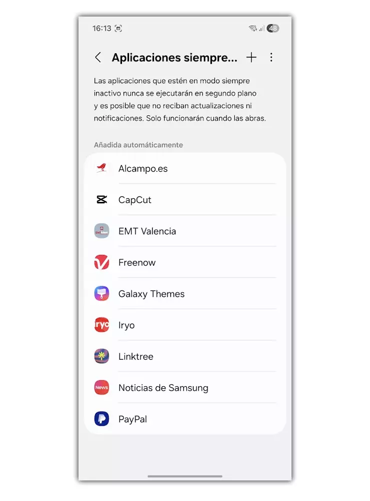 4 astuces de One UI 8 pour optimiser la batterie des mobiles Samsung 2 Applications inactives sur Samsung Galaxy