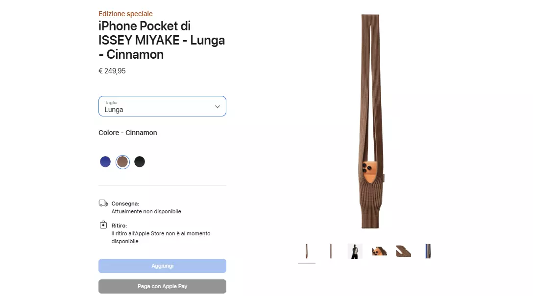 Apple vend un accessoire pour porter l'iPhone à 250 euros. Je te dis comment le faire pour 1 euro 2 Prix en Italie pour l'iPhone Pocket.