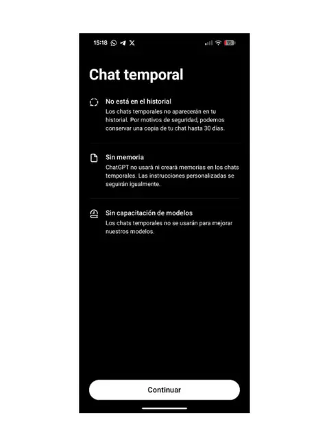 ChatGPT sait tout de vous, mais voici à quel point il est facile de supprimer toutes les données 2 Chats temporaires de ChatGPT