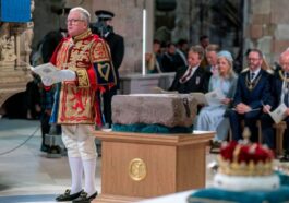 La Pietra del Destino présente à une cérémonie pour le Roi Charles. Crédit : Getty
