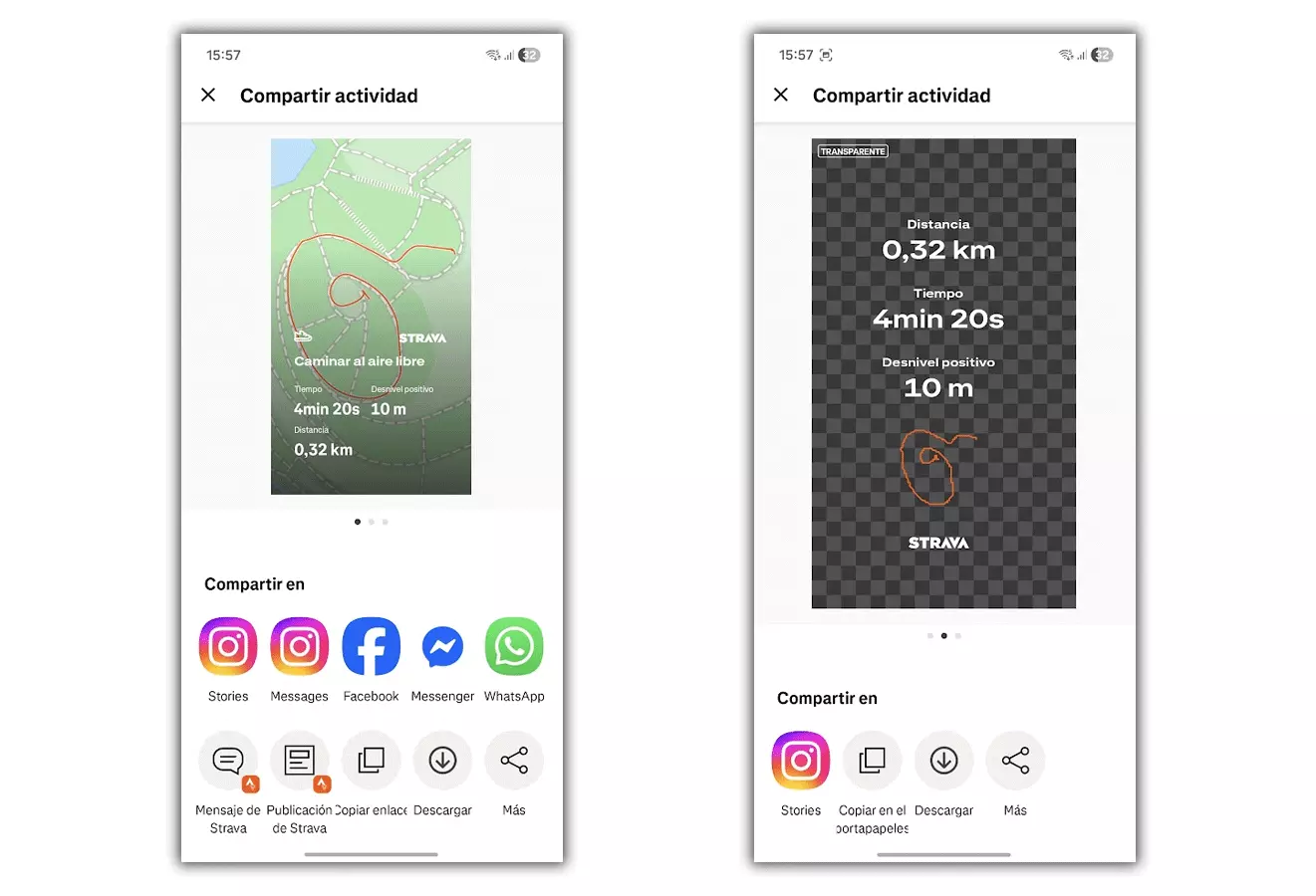 Le secret de Strava pour que vos entraînements brillent sur Instagram 2 Télécharger les images des activités Strava