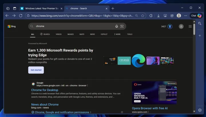 Microsoft offre des cartes-cadeaux gratuites si tu restes fidèle à Edge plutôt qu'à Chrome 2 Microsoft-Bing-ad-to-choose-Edge-over-Chrome