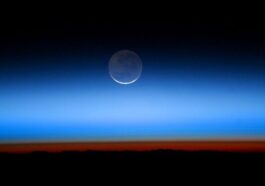 La Lune prise depuis l’ISS. Crédit : NASA/ESA