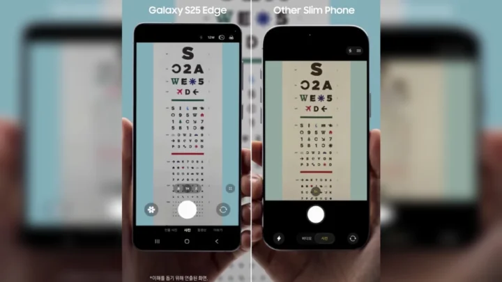 Samsung utilise à nouveau son Galaxy S25 Edge pour se moquer de l'iPhone Air 2 Image Galaxy S25 Edge versus iPhone Air