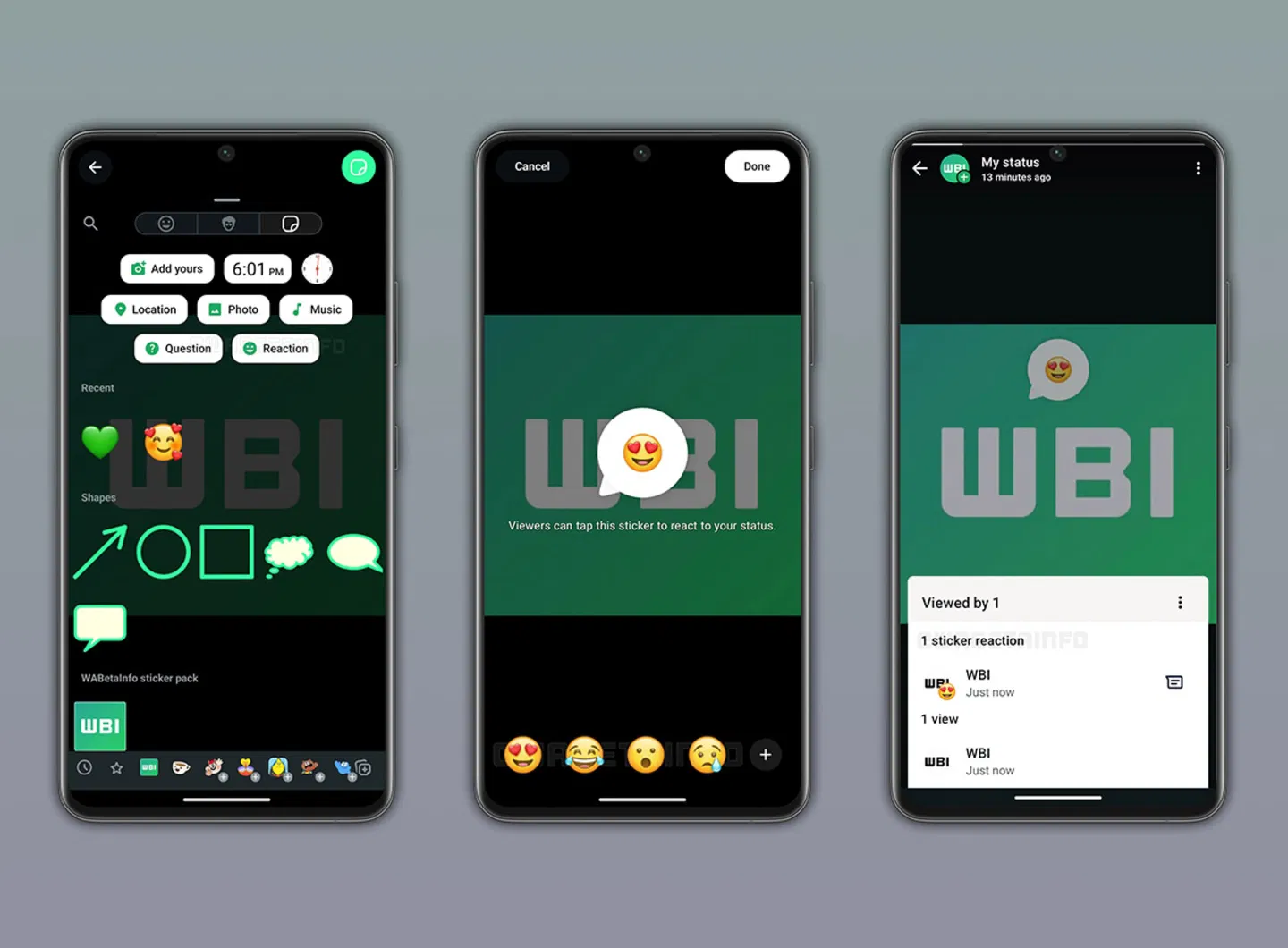 WhatsApp introduit des réactions dans les statuts : répondez d'un simple tap ! 3 Les réactions avec des emojis dans les états de WhatsApp sont déployées progressivement
