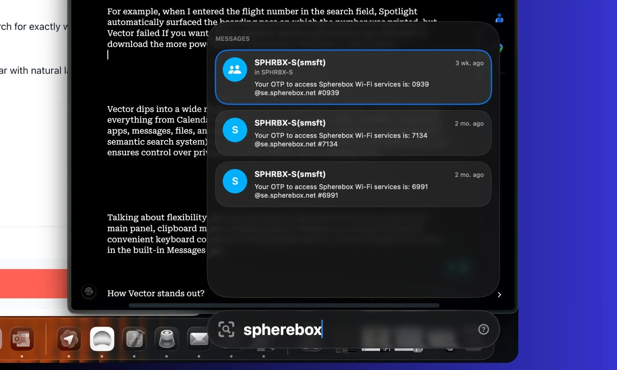 J'aimerais qu'Apple crée cet outil Mac, il est bien meilleur que Spotlight et tu devrais absolument l'essayer 8 Recherche de noms dans l’application Vector pour Mac.