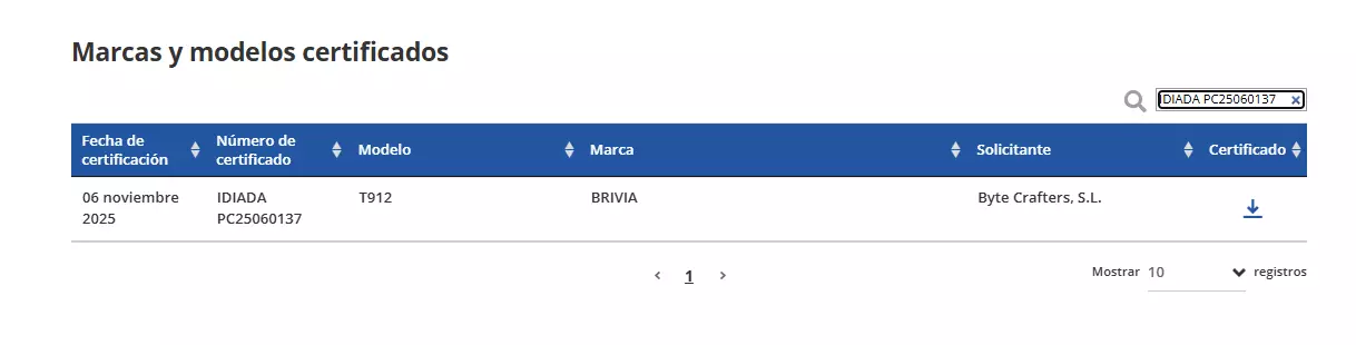 Évitez les amendes : Voici comment vérifier si votre balise V16 est homologuée, même si la boîte indique le contraire 3 Listado de certificaciones de balizas V16 de la DGT.