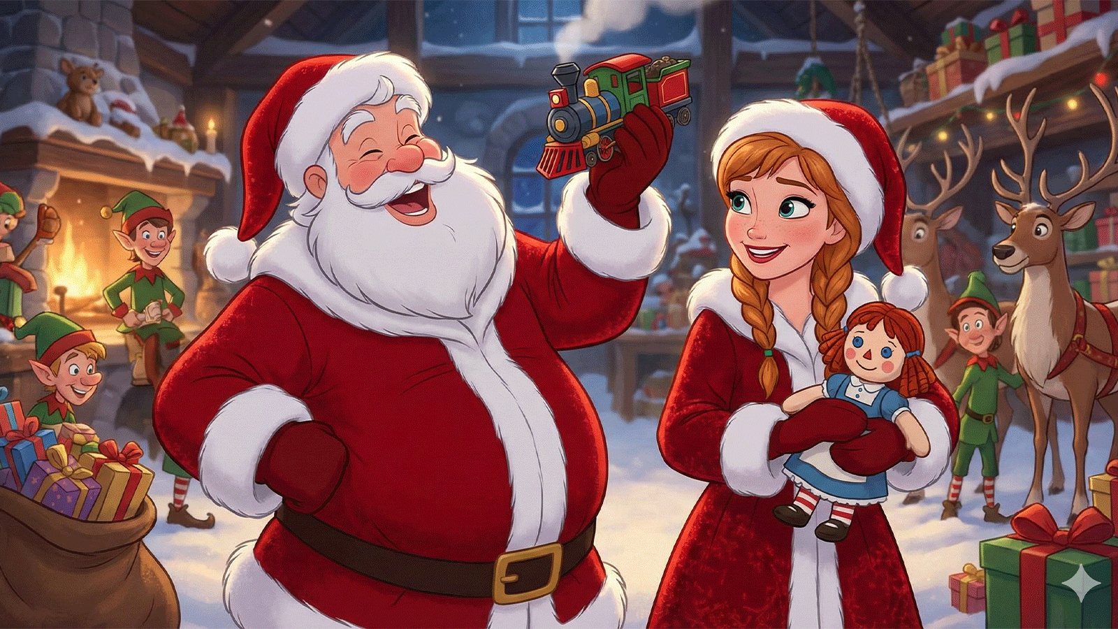 Oubliez les fêtes de fin d'année : 5 applications avec IA pour créer des photos et vidéos de Noël époustouflantes 6 Image de style Disney avec thème de Noël