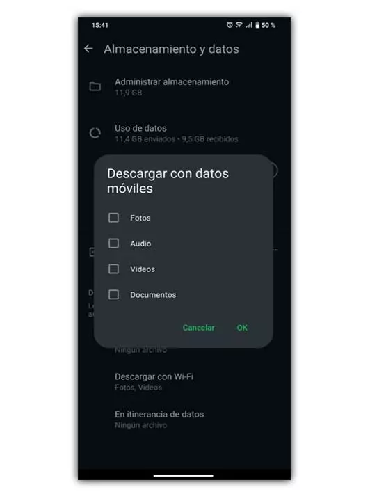 télécharger des fichiers whatsapp