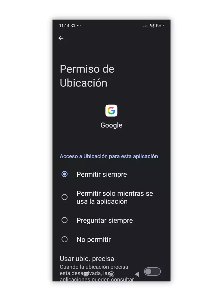 Ajustements applications Android des Autorisations